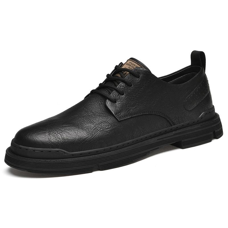 European Warm Series British Workwear For Men New Autumn Winter Single Martin Low-top Boots Sole Soft Surface Casual Leather Shoes Men's_voghion.com