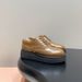 Hochwertige Guangzhou-Veröffentlichungen 2024 Frühjahr/Sommer Neue MIU Lace Up Loafer mit dicker Sohle, flachem Boden und gelochtem Leder_voghion.com