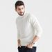 Maglione lavorato a maglia a collo alto da uomo, stile coreano, autunno inverno, vestibilità slim, caldo e giovanile_voghion.com