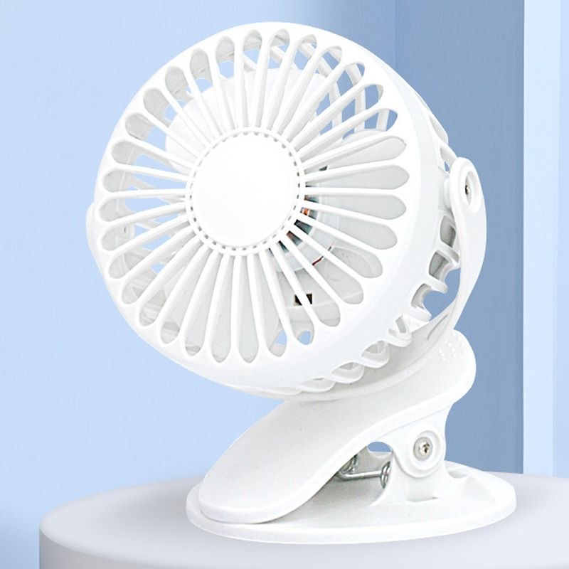 Desktop Portable USB Mini Clip Fan (White)_voghion.com