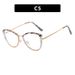 Triangle cat eye flat lens TR90 anti blue light new fashionable color matching with myopia eyeglass frame_voghion.com