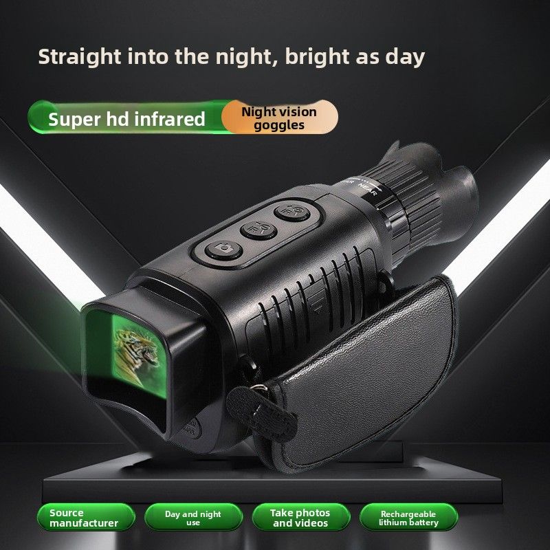 All Black Vision Device Digital Day And Monocular Outdoor Telescope_voghion.com