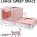 Foldable Litter Box, Covered Enclosed Toilet, Top Entry Splash-Proof Cat Toilet Model_voghion.com