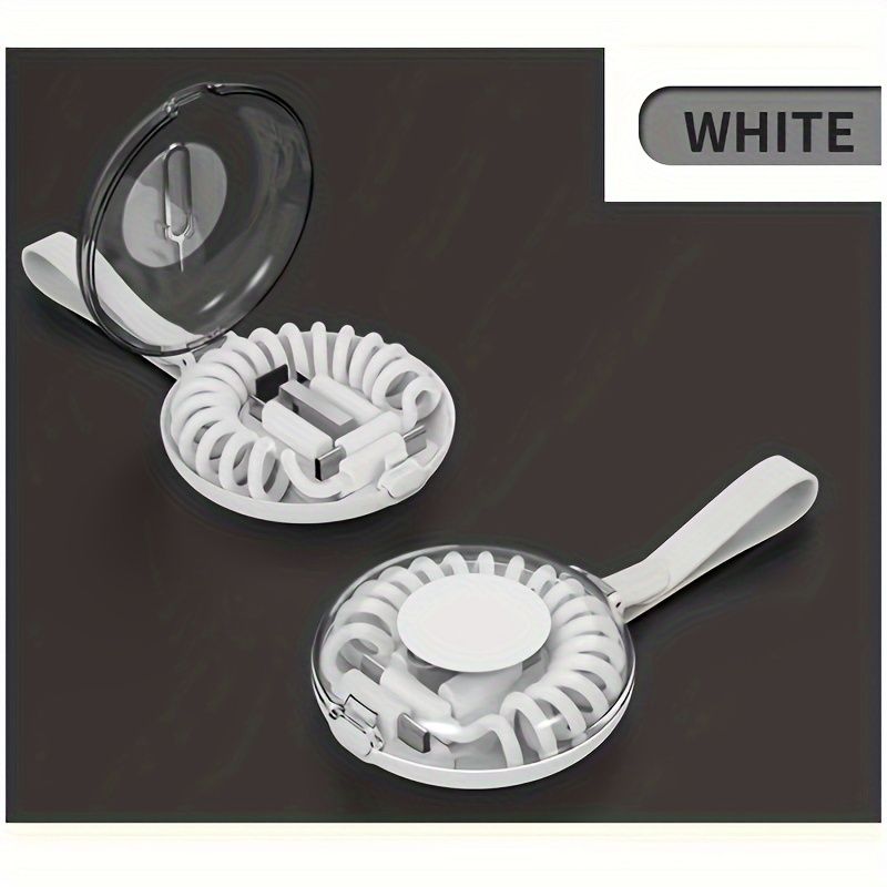 Câble de données à ressort 6 en 1, adapté au câble de chargement Android Huawei, avec divers adaptateurs, peut être utilisé comme support de téléphone portable, avec sac de rangement_voghion.com