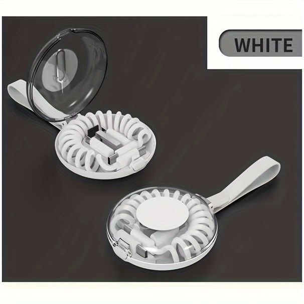 Câble de données à ressort 6 en 1, adapté au câble de chargement Android Huawei, avec divers adaptateurs, peut être utilisé comme support de téléphone portable, avec sac de rangement_voghion.com