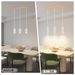 Glitzerlife Pendelleuchte 3 Flammig Esszimmerlampe Holz - Weiß Hängelampe Vintage GU10 Pendellampe Rustikal Flurlampe Schlafzimmer Hängeleuchte_voghion.com