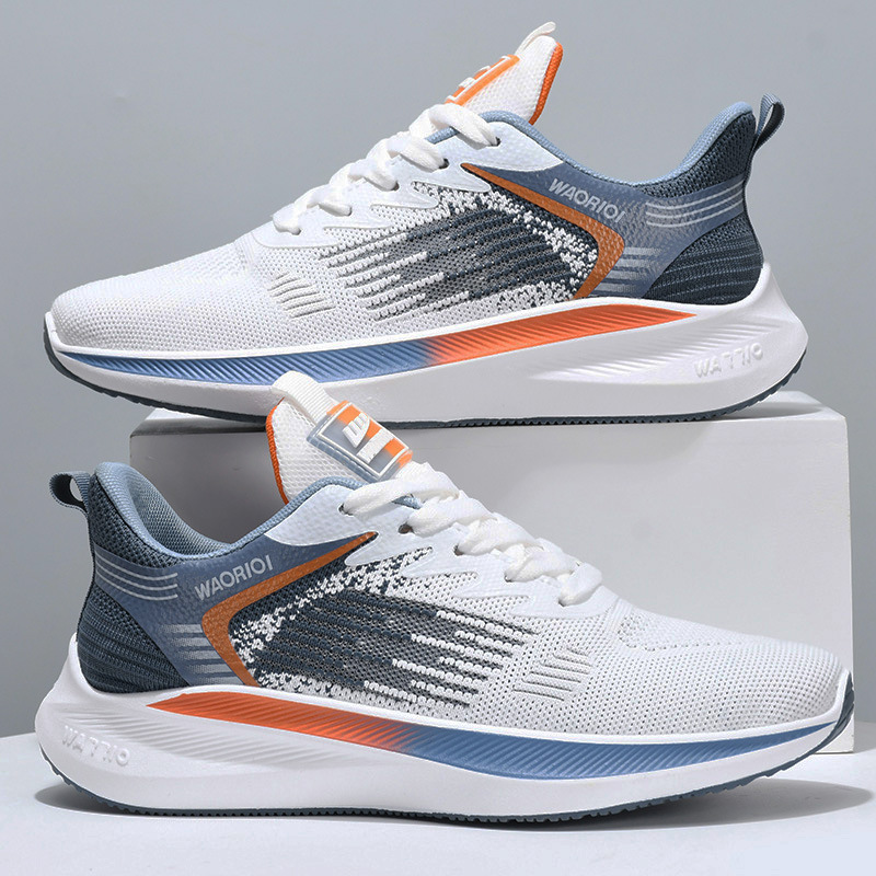 Shoe Factory Grossist A Style High Version Herr S Sportskor Skor Fritidssportduk Flugvävd Net Tide_voghion.com