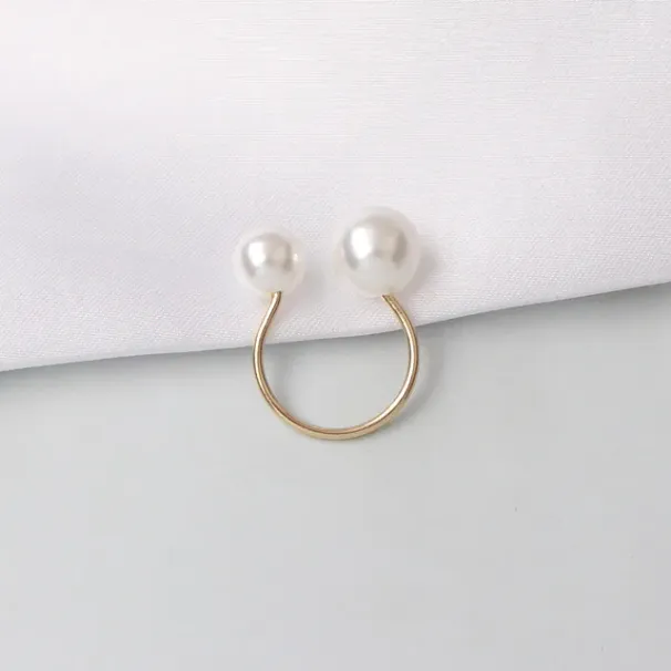 New Women's Rings Simulated Pearls Adjustable Anillos Fashion Jewelry Anel Wedding Engagement Finger Ring_voghion.com