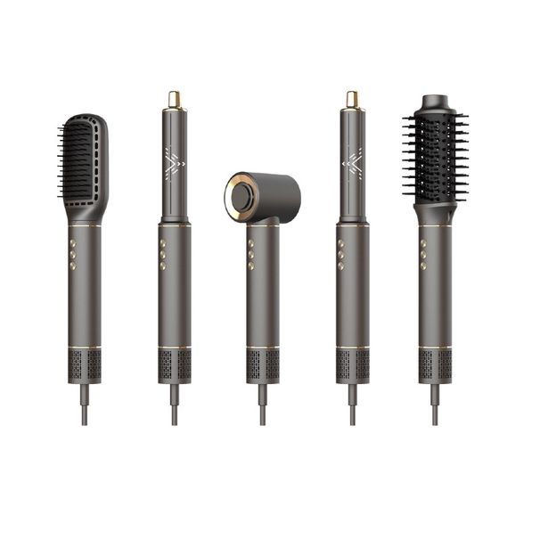 Professional Ionic Hair Dryer With Styling Comb - 5-in-1 High-Speed Blow Dryer (1300W, 3 Speed & Heat Settings, Cool Shot, EU/UL Certified)_voghion.com