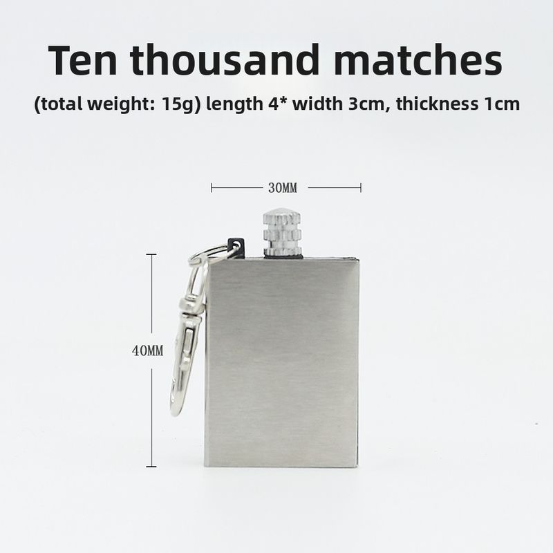 Outdoor Keychain Windproof Creative Ignition Safety Match Stick Stainless Steel Lighter Personalized Portable_voghion.com