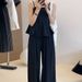 Summer Outfit For Women 2025 New Trendy Hot-Selling Camisole Tank Top Wide-Leg Pants Casual Fashion Two-Piece Set_voghion.com