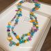Collana con catena per clavicola in stile bohémien, con strati di vetro colorato irregolare, temperamento dolce e fresco, per le donne_voghion.com