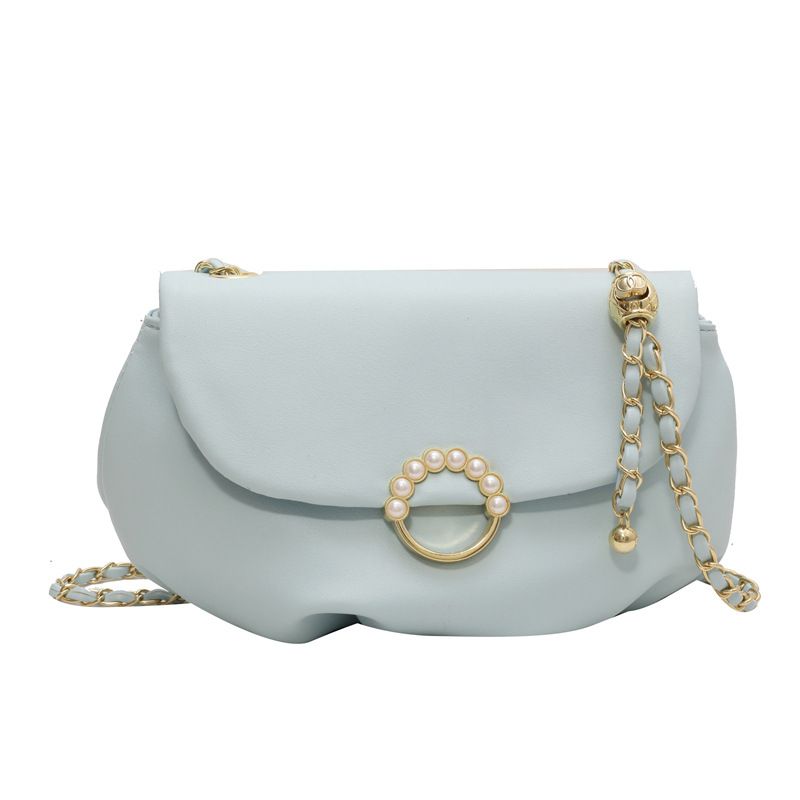 Cloud Bag High-End-Diagonaltasche Damen Umhängetasche Nischendesign Plissee Einfarbige Kette 2023 Sommer neuer Stil_voghion.com