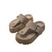 Women's Shoes Sheepskin Version~ Genuine Leather Thick-Soled Slide Sandals For Women Summer Half-Cup Small Size Platform B Irkenstock_voghion.com