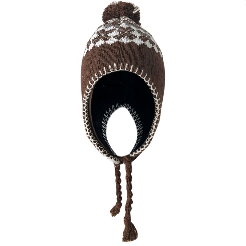 Men's Hats New Winter Plus Velvet Knitted Hat Wool Ball Earmuffs Knitted Warm Thick Hat_voghion.com