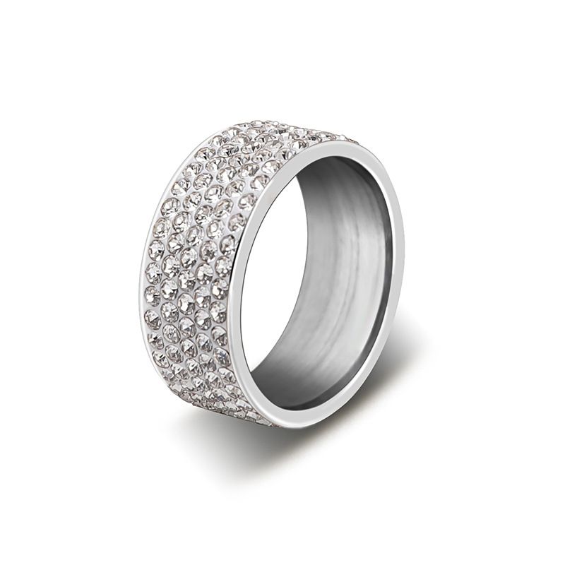 Stainless Full Ring Clay Diamond Street Hip-Hop Non-Fading Titanium Steel Jewelry Hand Decoration_voghion.com