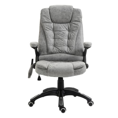 Vinsetto Bürostuhl Mit Massage- Und Wärmefunktion, Ergonomisch, Höhenverstellbar, Reibungslos, 6 Massagepunkte, 68B X 72T X 110-120H Cm, Grau_voghion.com