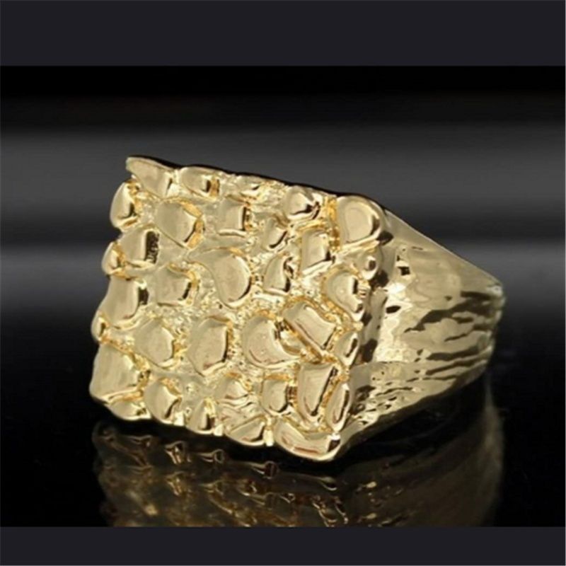 Nuovo anello scavato con protezione galvanica, resistente all'usura, anello da uomo, personalità, anelli irregolari e irregolari_voghion.com