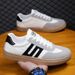 2024 Spring Extra Large Size Hong Kong Style Classic Splicing Korean Version White Shoes Men Trendy All match Men's Fashion Shoes Casual Shoes_voghion.com