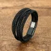 Black Red Multilayer HandWoven Leather Wrap Vintage Style Charm Mens Bracelets Bangles Male Gift Wristband Jewelry_voghion.com