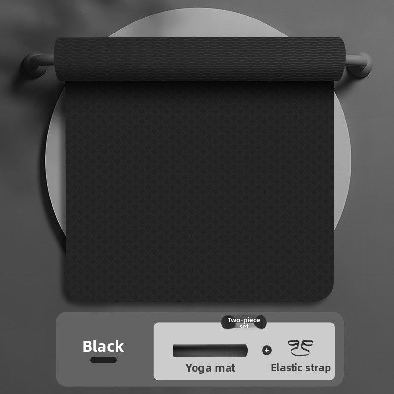 TPE Men, Thick And Wide Fitness Extended 2m Yoga Mat For Home Use, Jump Rope, Aerobics, Shock Absorption Mat, Wholesale_voghion.com