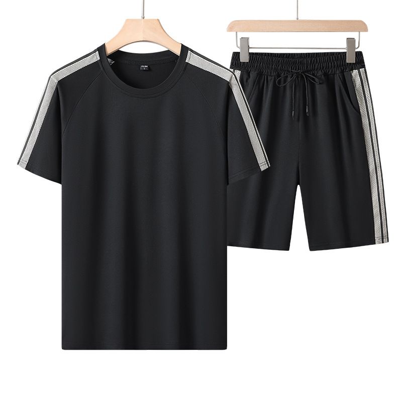 Men's Clothing Summer New T-shirt Shorts Two-piece Suit Men's Versatile Fashion Thin Section Youth Cross-border Leisure Short-sleeved Suit Men_voghion.com