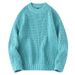 Waffle round neck pullover autumn and winter casual knitwear bf lazy loose trendy sweater for men's style_voghion.com
