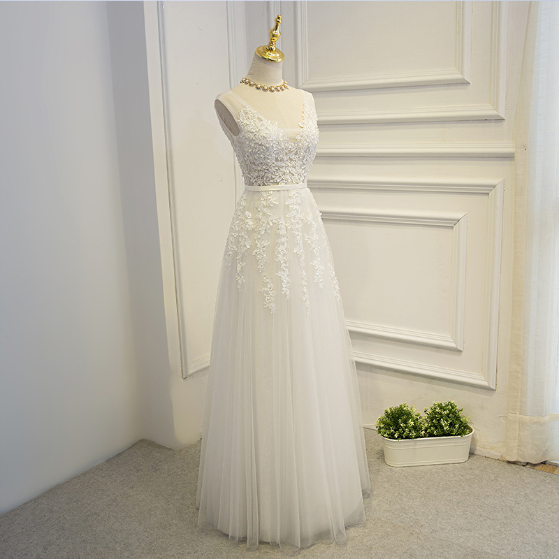 Robe nouvelle robe de soirée de banquet robe de toast de mariée longue section robe de soirée de célébrité hôte robe de demoiselle d'honneur_voghion.com