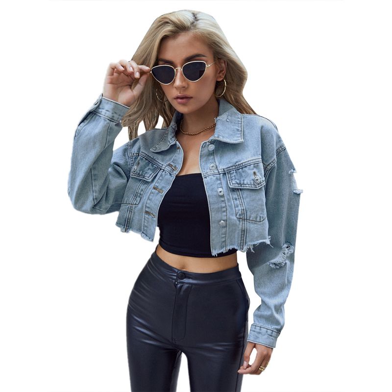 Dameskleding Casual Veelzijdig Kort Mode Denim Kort Jack_voghion.com