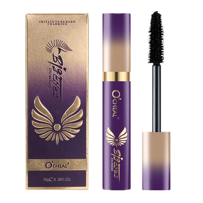OCHEAL4D Plump And Dense Curled Big Head Mascara 10g Black Waterproof And Not Easy To Smudge Slender Primer European Women Purple Exquisite Mascara_voghion.com