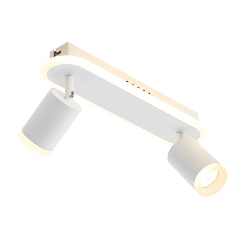 LED Deckenleuchte Deckenstrahler 2 Flammig - Deckenleuchte GU10 Metall Weiß Schwenkbar 330° Modern Deckenstrahler Warmweiß Spot Für Flur Küche_voghion.com