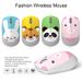 Farfi Wireless Cute Cartoon Animal Shape Mouse ottico ricaricabile Accessori per computer Laptop Plug And Play Bluetooth_voghion.com