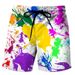 Men's 3D Watercolor Ink Digital Printing Men's Beach Pants Youth Casual Shorts _voghion.com