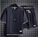 Women's Clothing Waffle sports casual suit men's summer thin loose large size short sleeved T shirt shorts a set of handsome matching_voghion.com