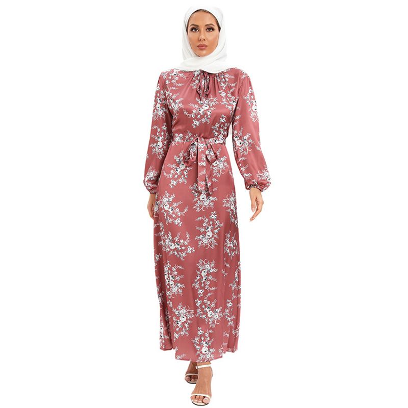 Women's elegant satin tunic dress_voghion.com