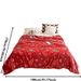 1pc Christmas Thickened Flannel Red Coral Plush Air-conditioned Blanket Gift Modern And Simple Polyester_voghion.com