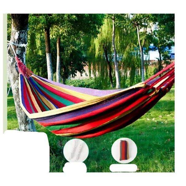 Design antiribaltamento: amaca, da esterno, corda di tela, antiribaltamento ispessita, per coppie singole e doppie, campeggio, spiaggia_voghion.com