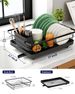 Compact Dish Drying Rack - Space Saving Black Design_voghion.com