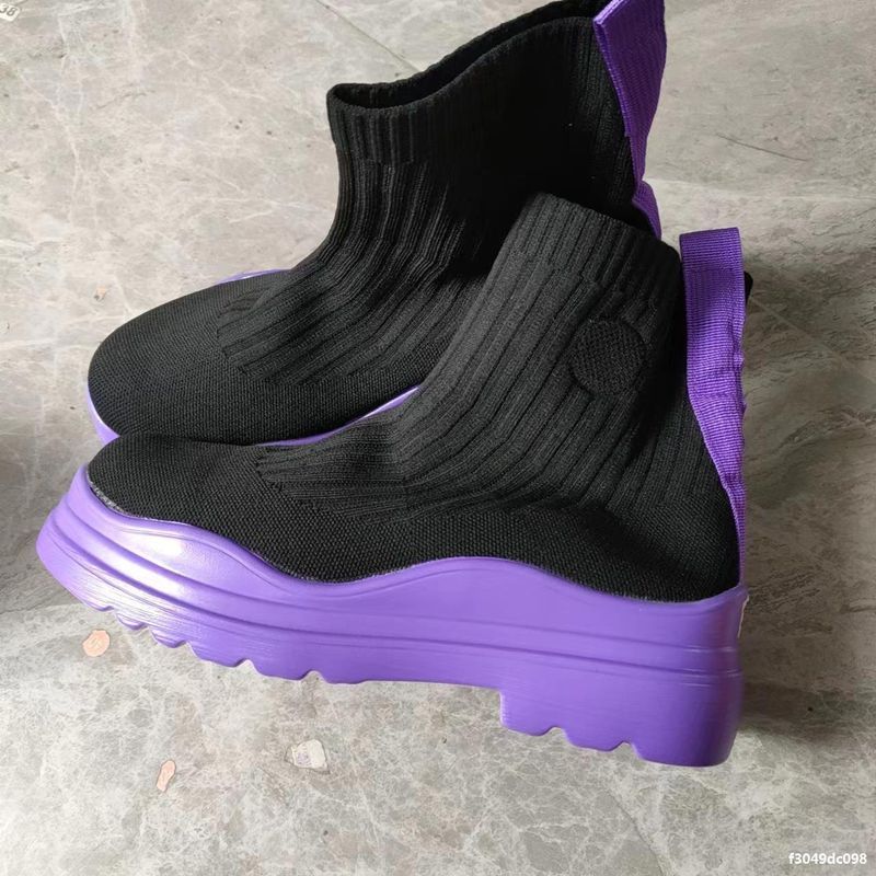 Damesokker Sko 2024 Forår Efterår Ny Mode Åndbar Afslappet Kilehæle Platform Ankel Zapatos De Mujer Goth Støvler_voghion.com
