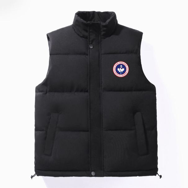 Trendy Quilted Sleeveless Jacket – Lightweight Puffer Vest With Abstract Print For Streetwear & Casual Wear (M-5XL, Black/White)_voghion.com