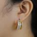 Women's Jewelry Personalized Multi Layer Lines High End Design Micro Inlaid Zircon Half Circle Earrings Temperament Accessories_voghion.com