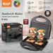 RAF Household Riscaldamento a doppia faccia Sabbia Multifunzionale Waffle Colazione Hine, Tostatura Pane_voghion.com