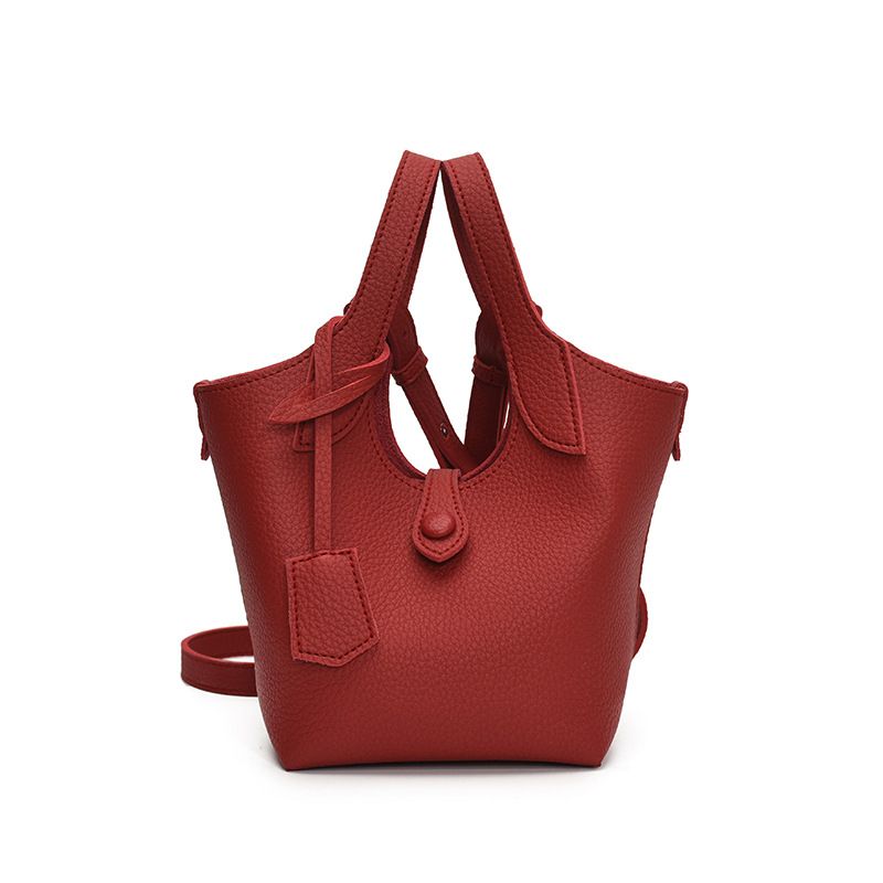 Trendy Large Capacity Handheld Bucket For Women 2025 New Casual Korean Fashion Commuting Shoulder Crossbody Bag_voghion.com