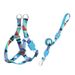 Neu Leine Set Wärme Transfer Muster Multi-Farbe Hund Brust Harness_voghion.com