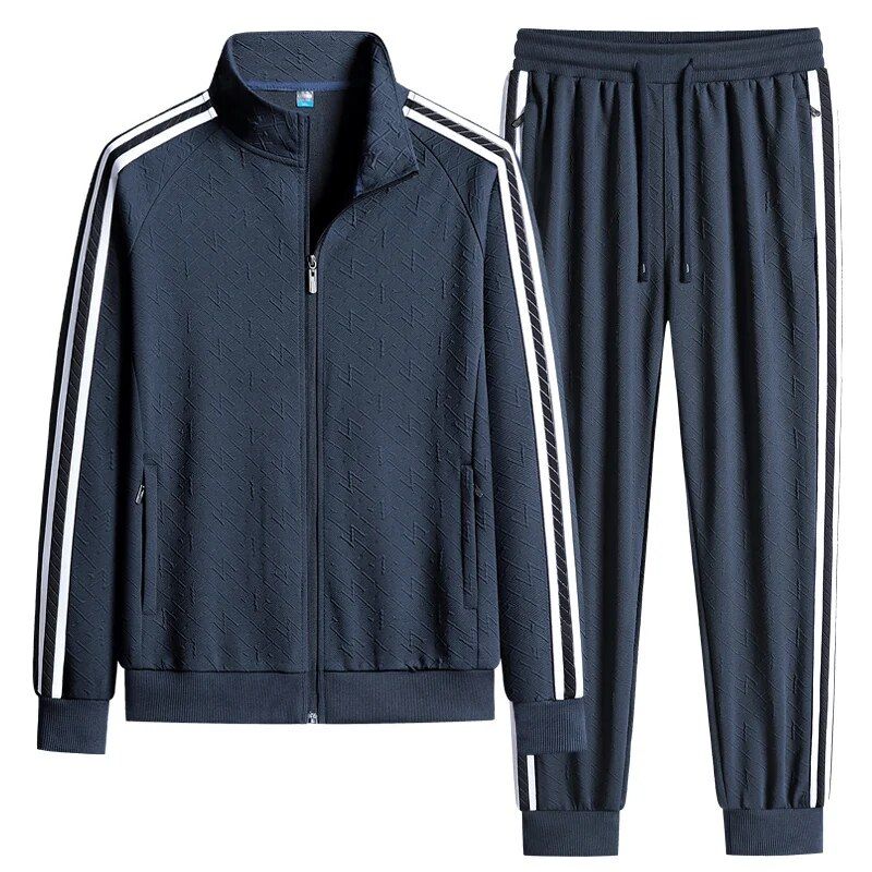 Frühling Herbst Dünne Sets + Hosen Haruku Sport Anzüge Casual Männlichen Gym Set Sweatshirts Trainingsanzug Marke Sportswear_voghion.com