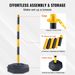Adjustable Traffic Delineator Post Cones, 2 Pack, Traffic Safety Delineator Barrier With Fillable Base 8FT Chain, For Traffic Control Warning Parki_voghion.com