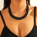 necklace accessories exaggerated hip hop acrylic chain necklace female exaggerated gold acrylic necklace_voghion.com