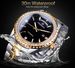 Forsining Diamond Luxury Men Automatic Mechanical Gold Orologi in acciaio inossidabile con chiusura nascosta Multifunzionale Data automatica Quadrante settimanale_voghion.com