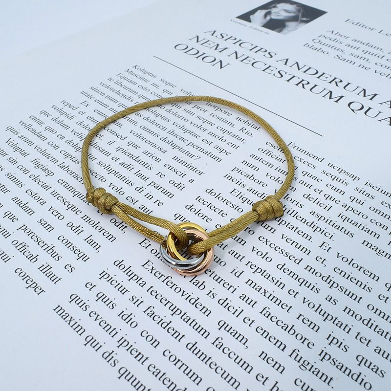 Bracciale 1 pz coppia luce lusso nicchia squisita tessitura anno natale fortunato mano corda_voghion.com