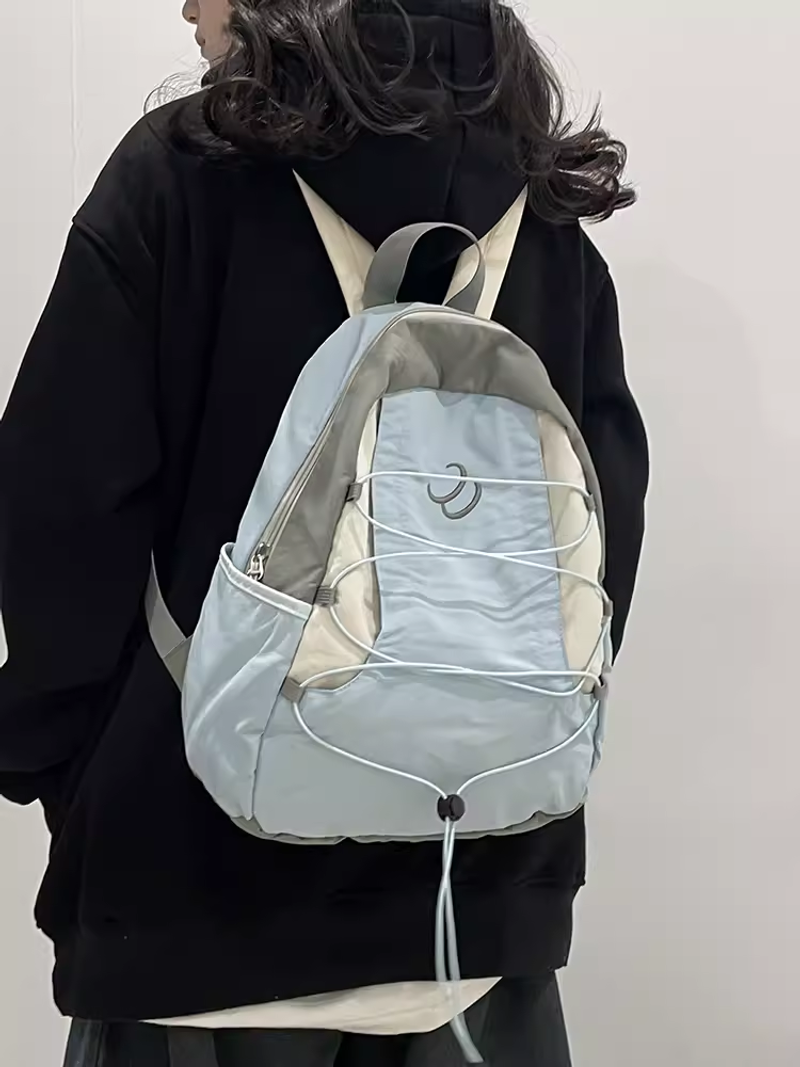 Travel Female Special-Interest Design Contrast Color Sports Outdoor Schoolbag_voghion.com